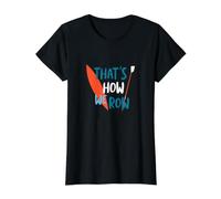 Funny Crew Pun That's How we Row Value Graphic T-Shirt, Women, Black, XS