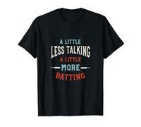Funny Cricket Batter Humor A Little Less Talking, Value Graphic T-Shirt, Men, Black, S