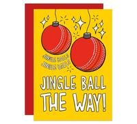 Funny Cricket Christmas Card, Card for Dad, Card for Brother, Card for Husband, Cricket Fan Card, World Test Match Card, Card for Son, Ball Pun Christmas A6 Card (Cricket)