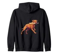 Funny Cricket Dog Carrying Bat Team Spirit Zip Hoodie