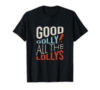 Funny Cricket Good Golly All the lollys Value Graphic T-Shirt, Men, Black, S