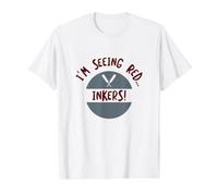 Funny Cricket I'm Seeing red inkers Value Graphic T-Shirt, Men, White, L