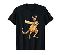 Funny Cricket Kangaroo Aussie Batsman Player T-Shirt