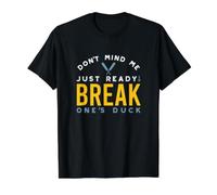 Funny Cricket Pun just Ready to Break One's Duck Value Graphic T-Shirt, Men, Black, L