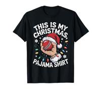 Funny Cricket Santa Hat This is My Christmas Pajama T-Shirt