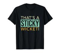 Funny Cricket That's a Sticky Wicket Value Graphic T-Shirt, Men, Black, XL