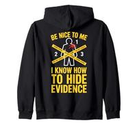 Funny Crime Scene Cleaner Humor Cleanup Tech Zip Hoodie