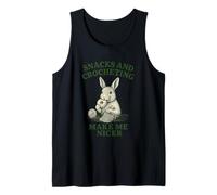 Funny Crochet Bunny Rabbit Snacks Crocheting Knitter Tank Top