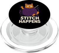 Funny Crochet Cat Mom Yarn Lover Pun Humor Handmade Craft PopSockets PopGrip for MagSafe