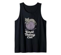 Funny Crochet Cat Mom Yarn Lover Pun Humor Handmade Craft Tank Top