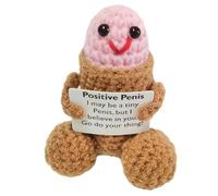 Funny Crochet Dick, Handmade Positive Dick Ornament For Men, Mini Cute Crochet Penis Dick, Crochet Encouragement Ornament Cheer Up Gifts for Boyfriend Husband Birthday Christmas