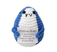 Funny Crochet Doll for - Creative Crochet Doll with Positive Card, Cosy Handmade Stuffed Toy, Ideal for Emotional Comfort and Support, Unique Gift