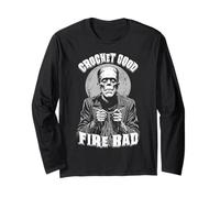 Funny Crochet Frankenstein Knitting Halloween Crocheting Long Sleeve T-Shirt