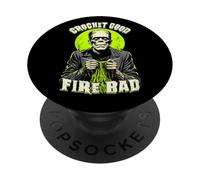 Funny Crochet Frankenstein Knitting Halloween Crocheting PopSockets Adhesive PopGrip