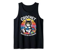 Funny Crochet Mom Makes Me Feel Less Murdery Vintage Tank Top