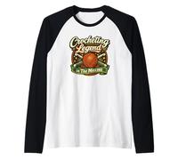 Funny Crocheting Legend in The Making Yarn Lovers Pride Raglan Baseball Tee