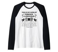 Funny Crocheting - This is My Kind of Foreign Language Raglan Baseball Tee