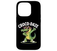 Funny Croco-Daze Cartoon Crocodile with Sunglasses and Sneak Case for iPhone 14 Pro