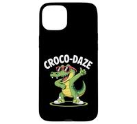 Funny Croco-Daze Cartoon Crocodile with Sunglasses and Sneak Case for iPhone 15 Plus
