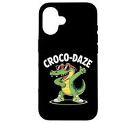 Funny Croco-Daze Cartoon Crocodile with Sunglasses and Sneak Case for iPhone 16