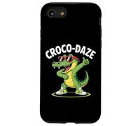 Funny Croco-Daze Cartoon Crocodile with Sunglasses and Sneak Case for iPhone SE (2020) / 7/8