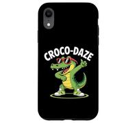 Funny Croco-Daze Cartoon Crocodile with Sunglasses and Sneak Case for iPhone XR