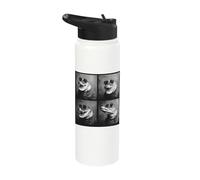 Funny Crocodile in Photobooth | Alligator Gator & Sunglasses Stainless Steel Insulated Water Bottle