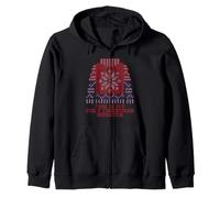 Funny Cross Stitch - Ugly Christmas Sweater Zip Hoodie