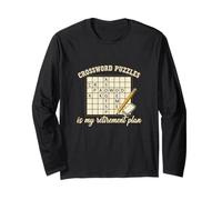Funny Crossword Puzzle is My Retirement Plan Puzzle Lover Long Sleeve T-Shirt