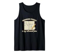 Funny Crossword Puzzle is My Retirement Plan Puzzle Lover Tank Top