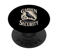Funny Crow Garden Security Backyard Guardian PopSockets Adhesive PopGrip