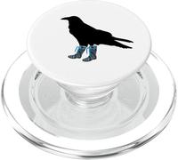 Funny Crow In Wellies Bird In Wellington Boots Novelty PopSockets PopGrip for MagSafe