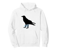 Funny Crow In Wellies Bird In Wellington Boots Novelty Pullover Hoodie