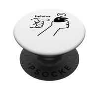 Funny Crow Raven Behave No Stubborn Meme Cartoon PopSockets Adhesive PopGrip