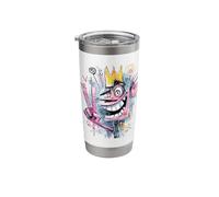 Funny Crowned Face Peace Graffiti Pop Character Graphic Stainless Steel Insulated Tumbler