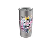 Funny Crowned Face Peace Graffiti Pop Character Graphic Stainless Steel Insulated Tumbler