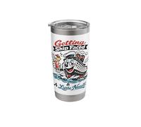 Funny Cruise Getting Ship Faced and A Little Nauti Drinking Stainless Steel Insulated Tumbler