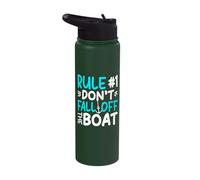 Funny Cruise Lover Rule #1 Don't Fall Off The Boat Stainless Steel Insulated Water Bottle