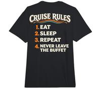 Funny Cruise Rules Buffet Vacation Comfort Colors Adult Heavyweight T-Shirt