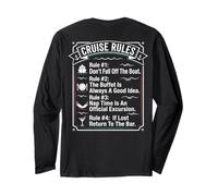 Funny Cruise Rules Don't Fall Off Boat Retro Vacation Squad Long Sleeve T-Shirt