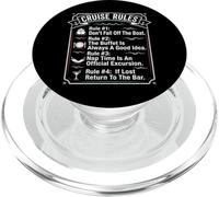 Funny Cruise Rules Don't Fall Off Boat Retro Vacation Squad PopSockets PopGrip for MagSafe