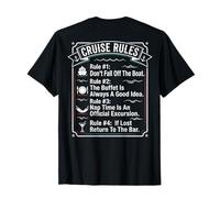 Funny Cruise Rules Don't Fall Off Boat Retro Vacation Squad T-Shirt
