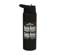 Funny Cruise Rules for Couples Vacation Retro Matching Stainless Steel Insulated Water Bottle