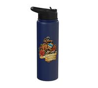 Funny Cruise Rules Sloth Retro Nautical Anchor Stainless Steel Insulated Water Bottle