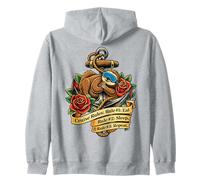 Funny Cruise Rules Sloth Retro Nautical Anchor Zip Hoodie