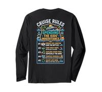 Funny Cruise Rules Spending The Kids Inheritance Retro Long Sleeve T-Shirt