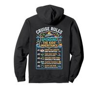 Funny Cruise Rules Spending The Kids Inheritance Retro Pullover Hoodie
