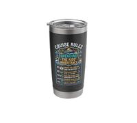 Funny Cruise Rules Spending The Kids Inheritance Retro Stainless Steel Insulated Tumbler