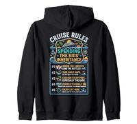 Funny Cruise Rules Spending The Kids Inheritance Retro Zip Hoodie