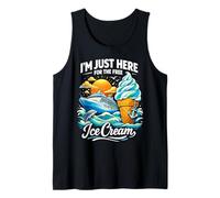 Funny Cruise Vacation I'm Just Here for The Free Ice Cream Tank Top
